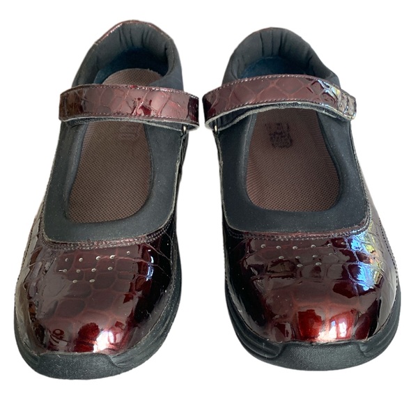 DREW I Rose Mary Jane Croc Embossed Patent Leather Ortho Shoes 9W - Picture 3 of 14